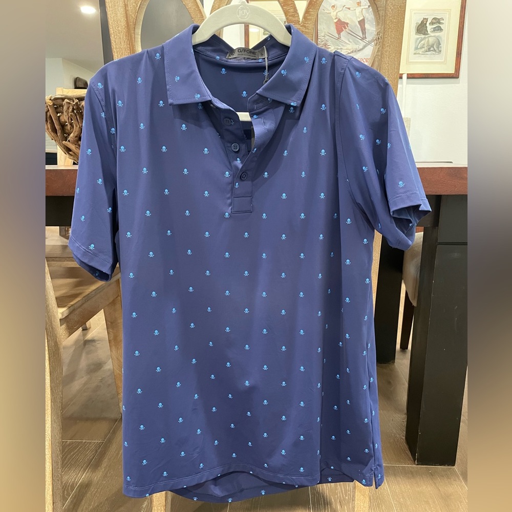 G/FORE Men's Skull & T's Ice Nylon Slim Fit Polo